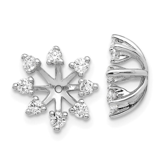 14k White Gold AA Diamond Earring Jacket