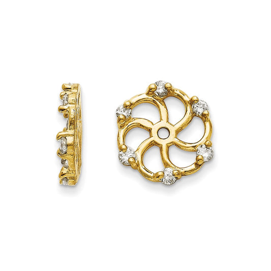 14k A Diamond Earring Jacket