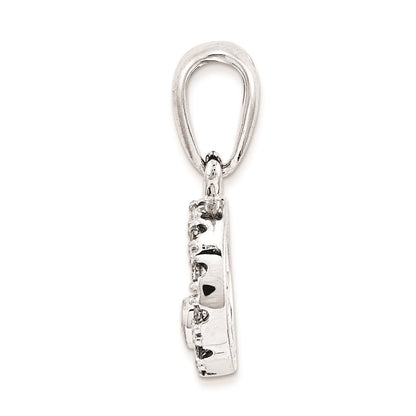 14k White Gold A Quality Completed Fancy Multi-Circular Real Diamond Penda