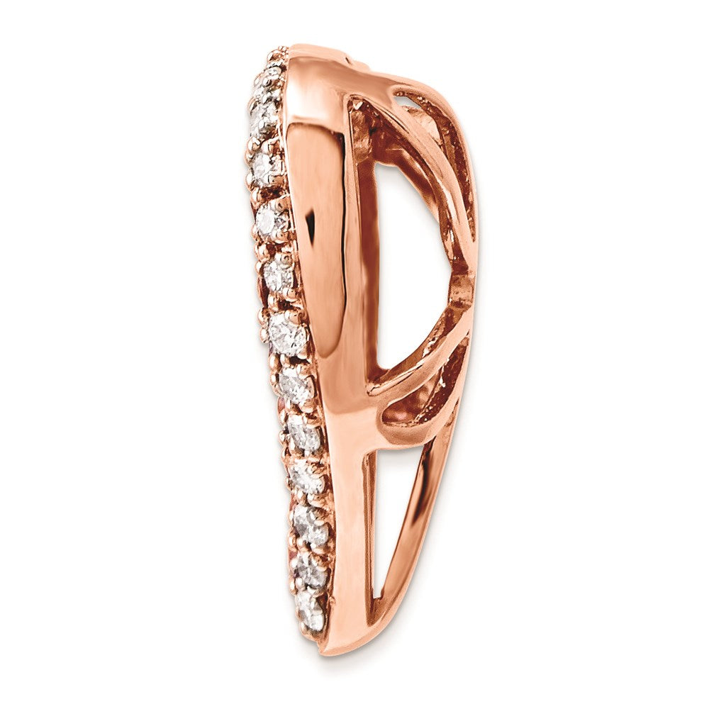 14k Rose Gold AA Real Diamond u0026 Pink Sapphire Vintage Heart Pendant