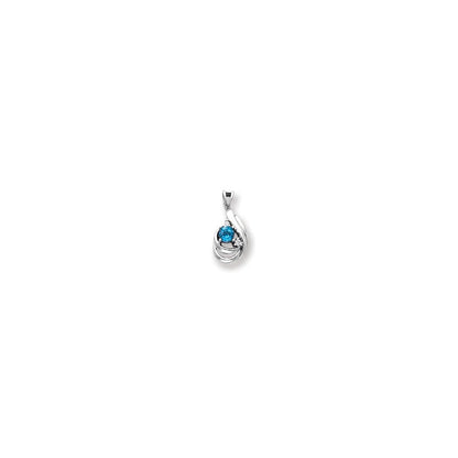 14k White Gold 4mm Pink Sapphire AAA Real Diamond pendant