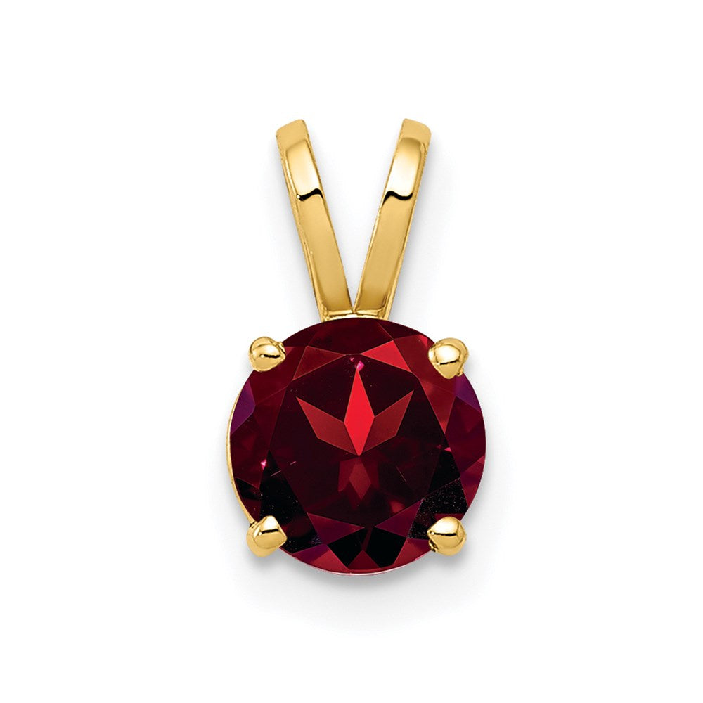 14K Yellow Gold Garnet pendant