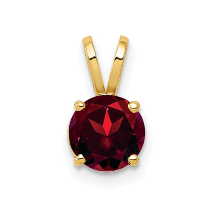 14K Yellow Gold Garnet pendant
