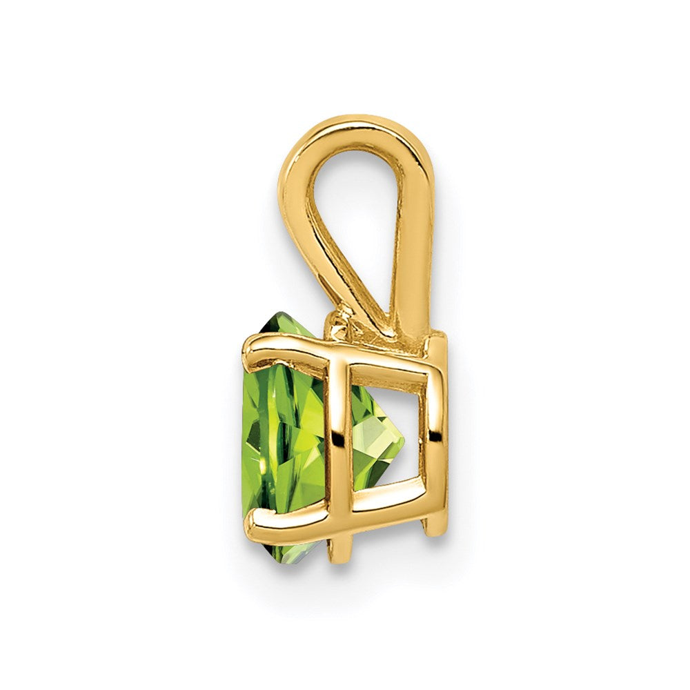14K Yellow Gold 6mm Peridot pendant