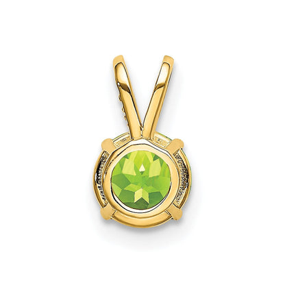 14K Yellow Gold 6mm Peridot pendant