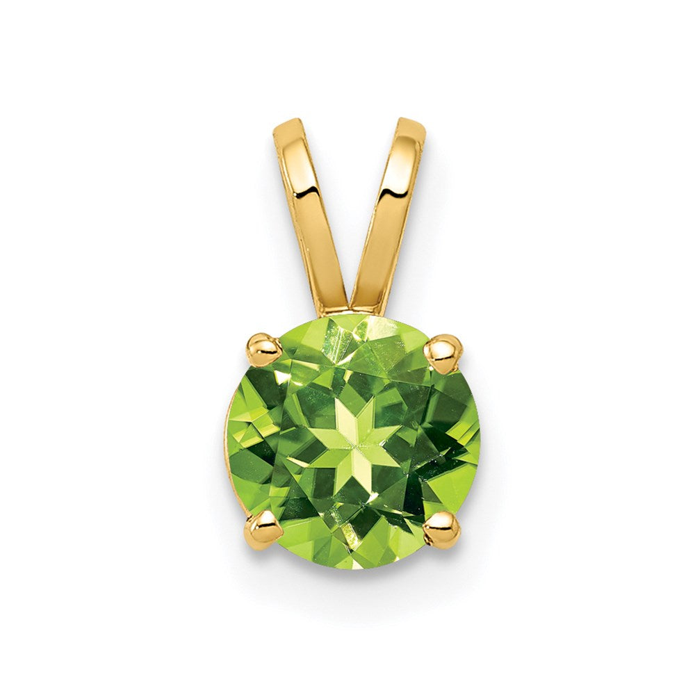 14K Yellow Gold 6mm Peridot pendant