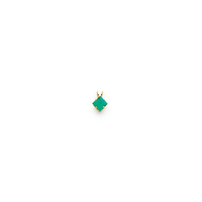 14K Yellow Gold 6mm Princess Cut Mount St. Helens pendant