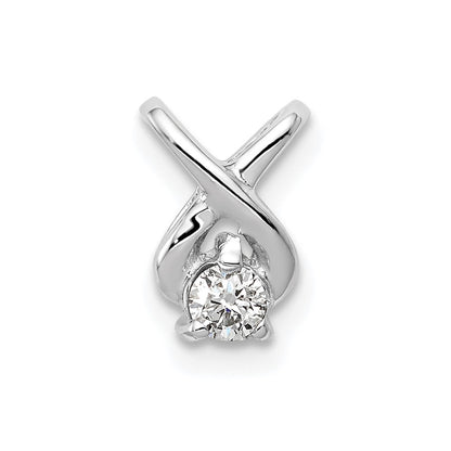 14k White Gold 2.9mm VS Diamond Chain Slide