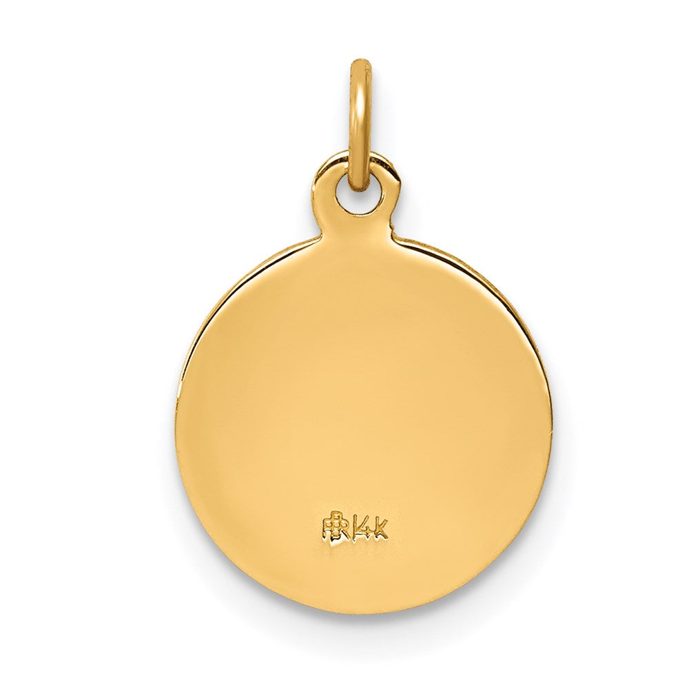 14k Yellow Gold Confirmation Charm