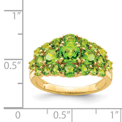 14K Yellow Gold Peridot Ring