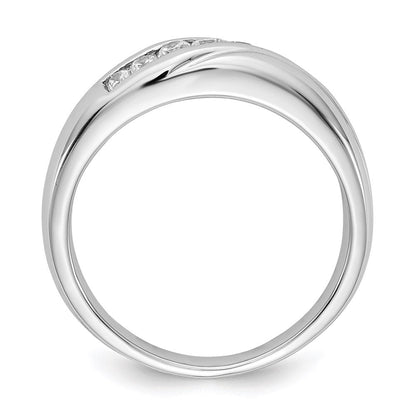 14k White Gold Real Diamond Men's Ring