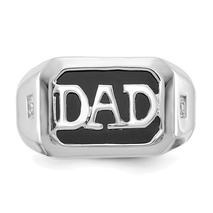 14k White Gold AA Real Diamond men's ring