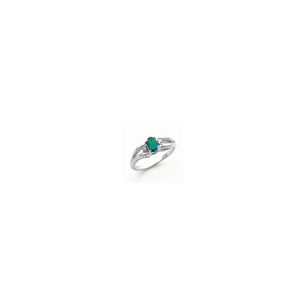 14k White Gold 6x4mm Oval Mount St. Helens A Real Diamond ring