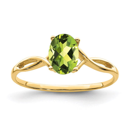 14K Yellow Gold Peridot ring
