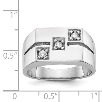 14k White Gold VS Real Diamond men's ring