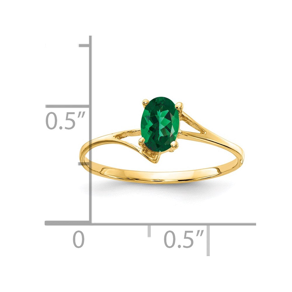 14K Yellow Gold 6x4mm Oval Mount St. Helens ring
