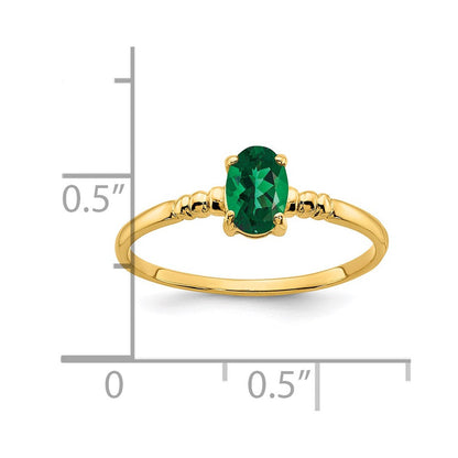 14K Yellow Gold 6x4mm Oval Mount St. Helens ring