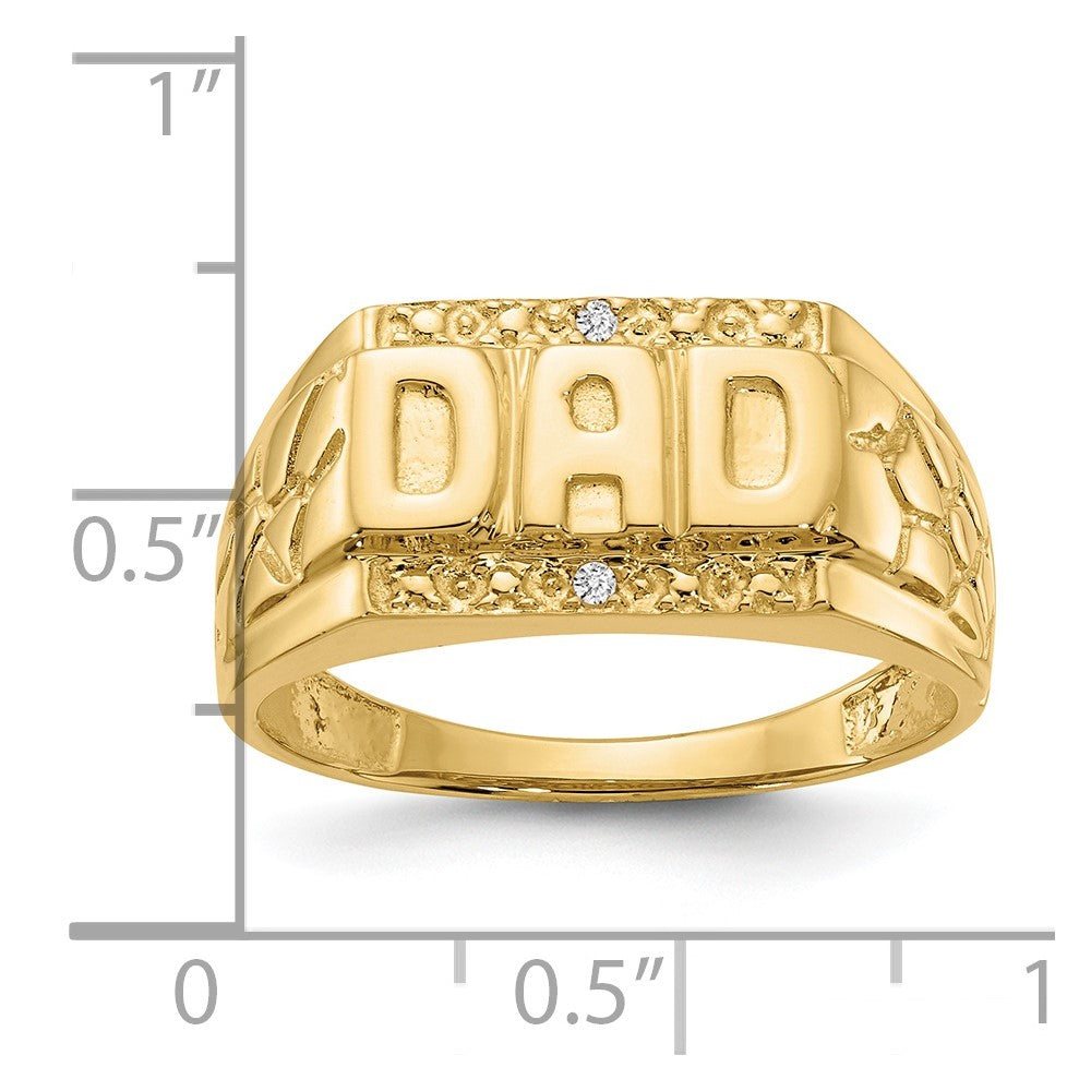 14K Yellow Gold A Real Diamond men's ring