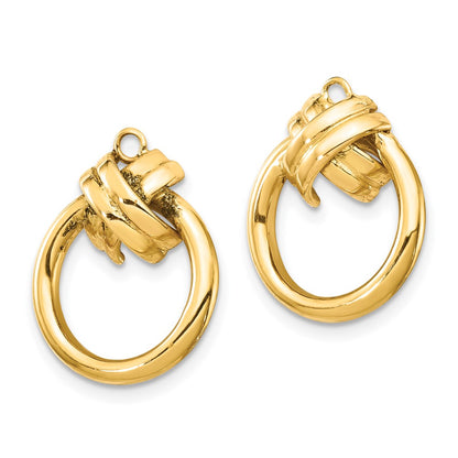 14k Yellow Gold Dangle Earring Jacket