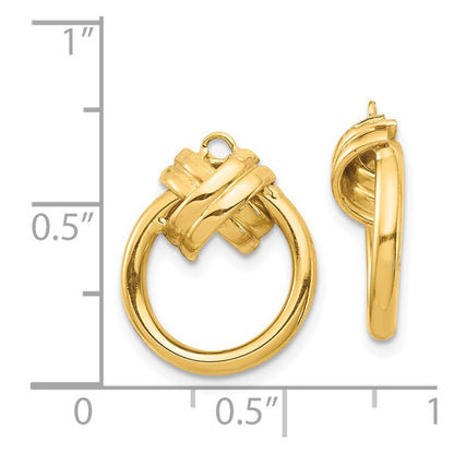 14k Yellow Gold Dangle Earring Jacket