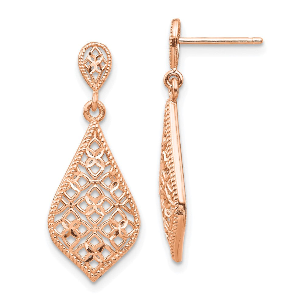 14k Rose Gold Dangle Earrings