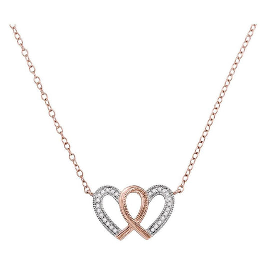 1/10CTW-Diamond HEART NECKLACE