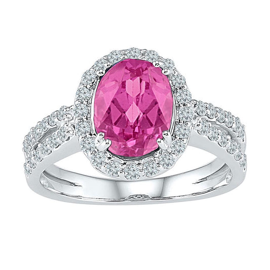 1/2CTW-Diamond 1 1/2CT-LPS GEMSTONE LAB CREATED RING