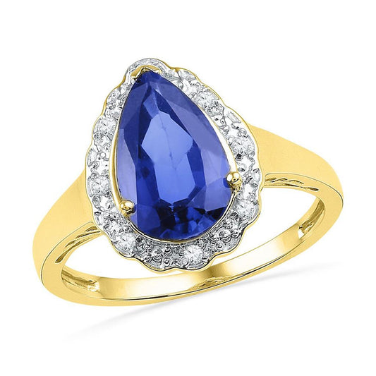 1/20CTW-Diamond 0.00CT-LBS GEMSTONE LAB CREATED RING