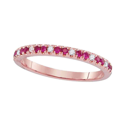 1/20CTW-Diamond 1/6CT-RUBY BAND