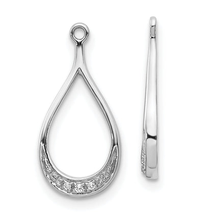 14K White Gold Diamond Earring Jackets