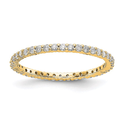 1/2ct Natural Diamond Wedding Ring Womens Stackable Eternity Band 14k Yellow Gold