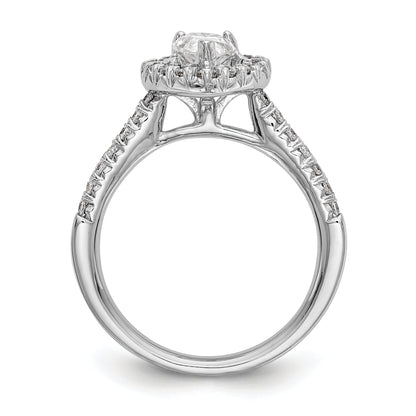 14KW 1/2 CT HALO SEMI FOR 1 1/5 PEAR CTR