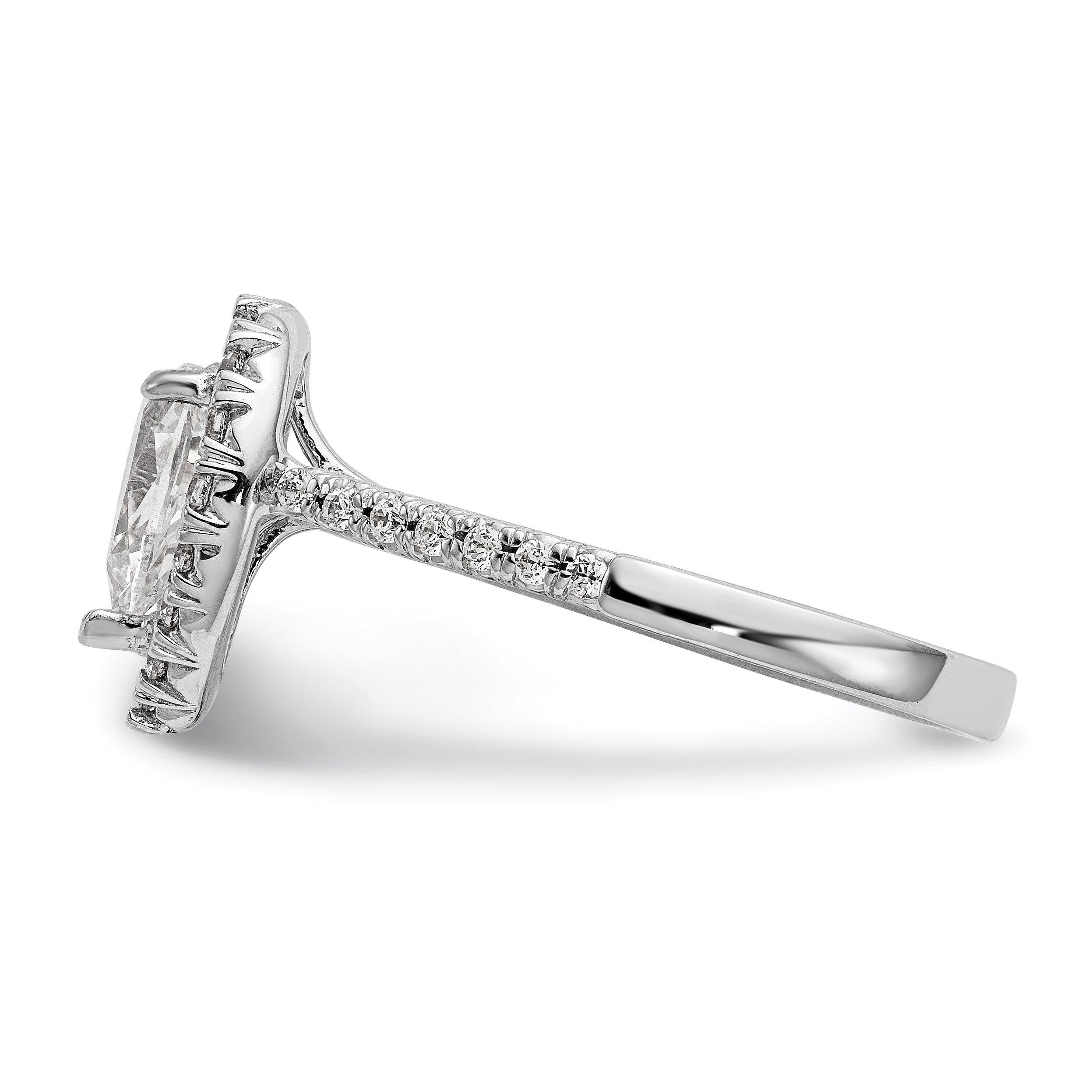 14KW DIAMOND PEAR SHAPED HALO TO FIT 3/4 CT CTR