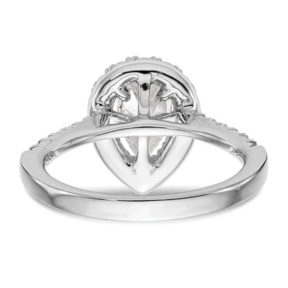 14KW DIAMOND PEAR SHAPED HALO TO FIT 3/4 CT CTR