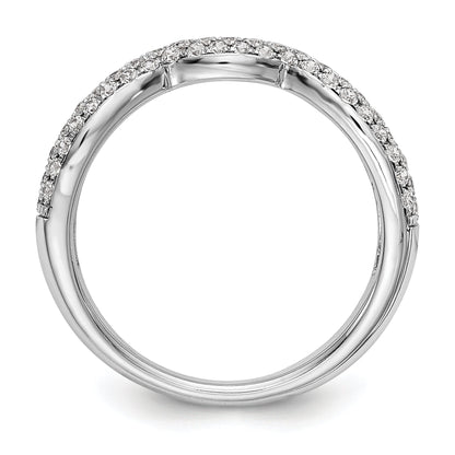 14kw Diamond Contoured Wedding Band
