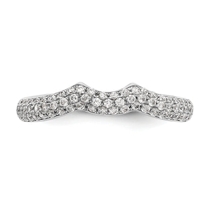 14kw Diamond Contoured Wedding Band