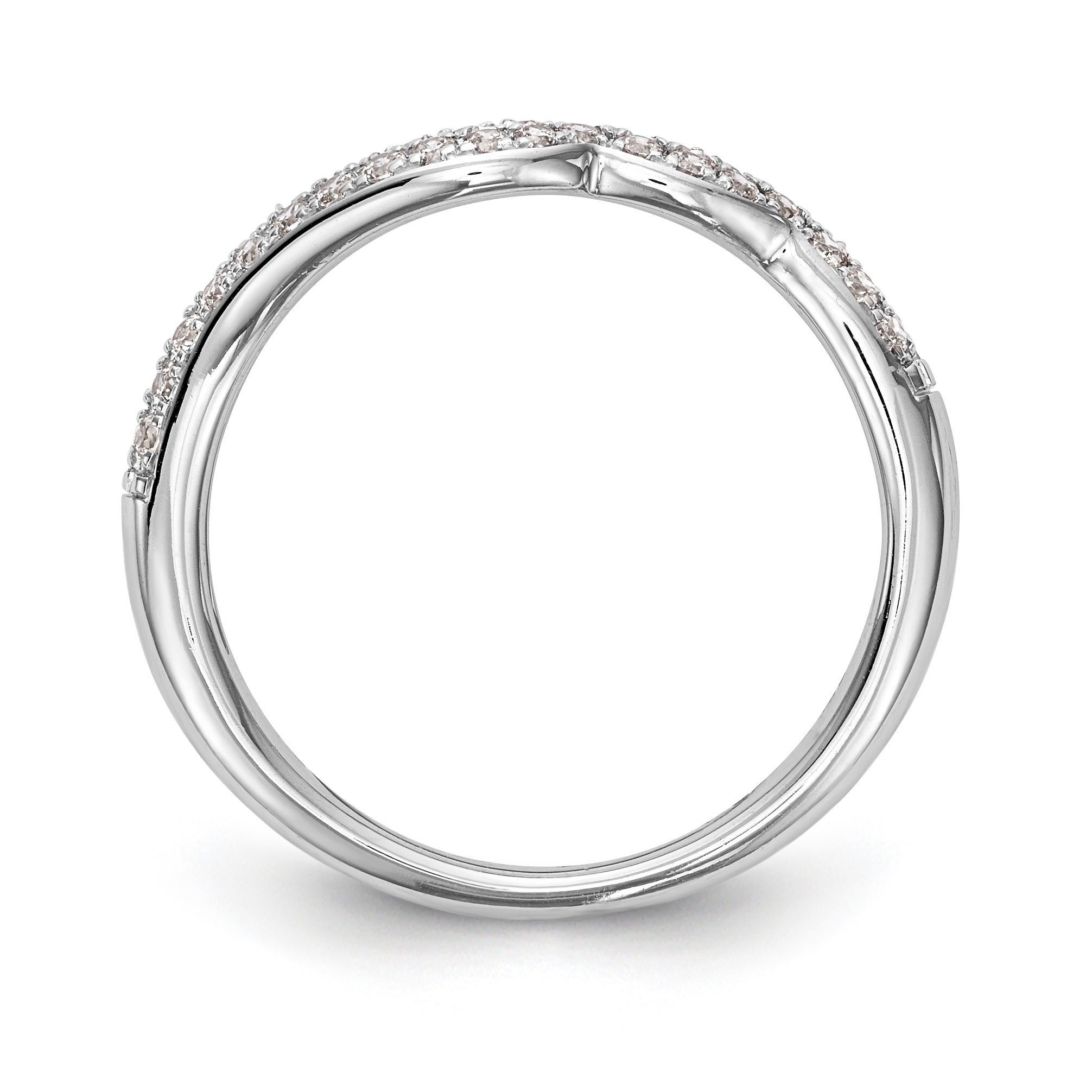14kw Diamond Contoured Wedding Band