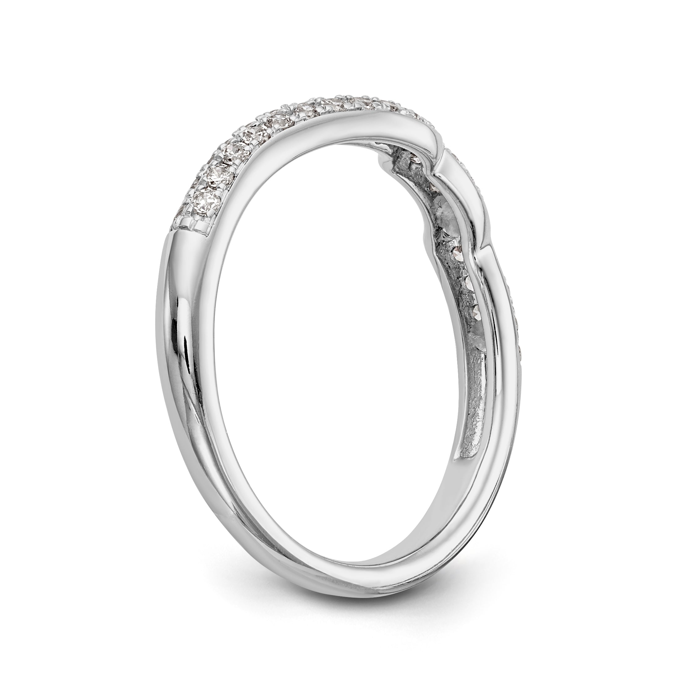 14kw Diamond Contoured Wedding Band