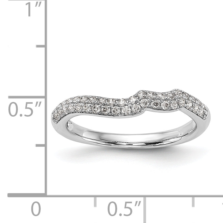 14kw Diamond Contoured Wedding Band