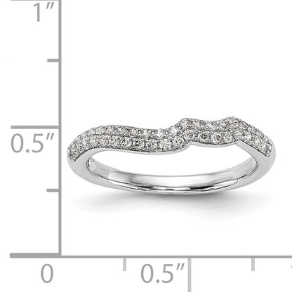 14kw Diamond Contoured Wedding Band