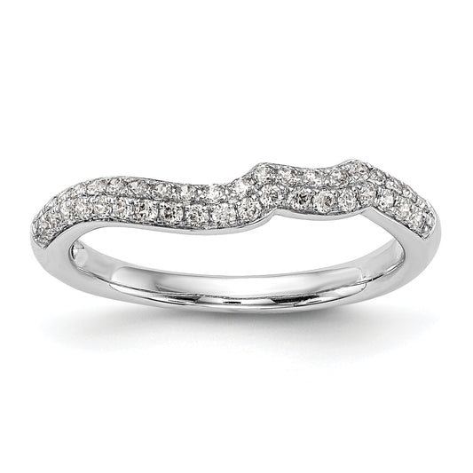 14kw Diamond Contoured Wedding Band