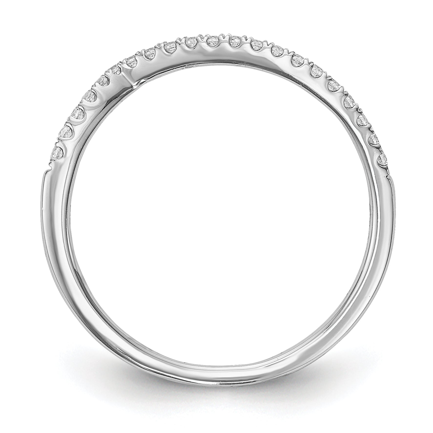 14kw Diamond Contoured Wedding Band