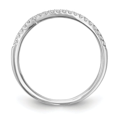 14kw Diamond Contoured Wedding Band