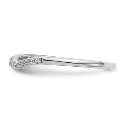 14kw Diamond Contoured Wedding Band