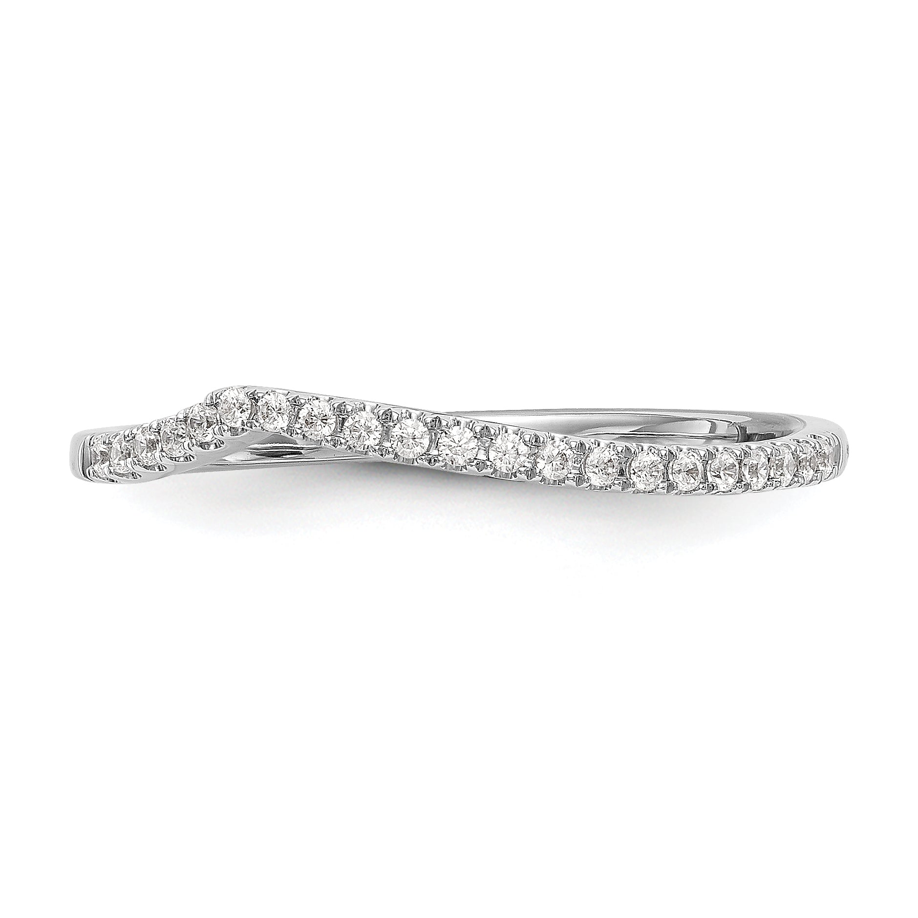 14kw Diamond Contoured Wedding Band