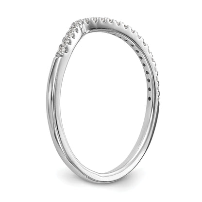 14kw Diamond Contoured Wedding Band