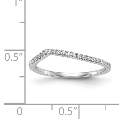 14kw Diamond Contoured Wedding Band