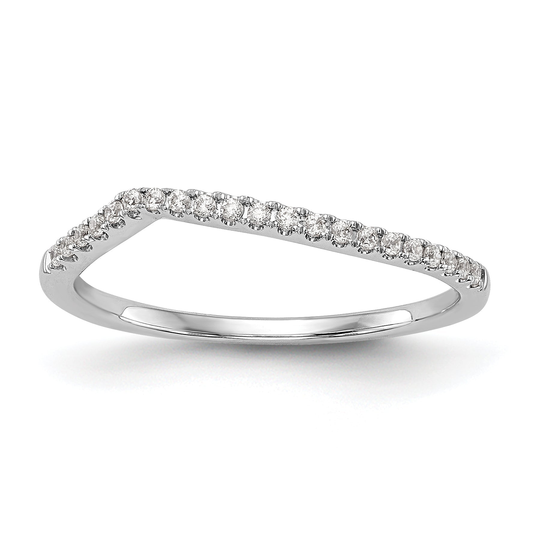 14kw Diamond Contoured Wedding Band