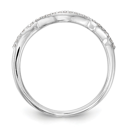 14kw Diamond Contoured Wedding Band