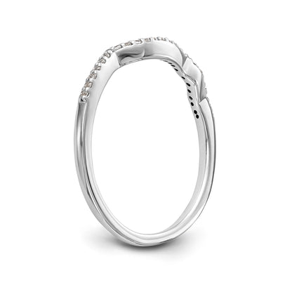 14kw Diamond Contoured Wedding Band